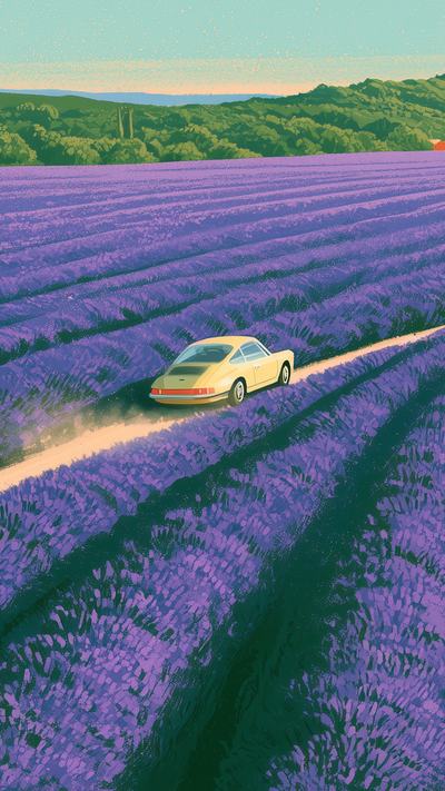 Lavender Run wallpaper